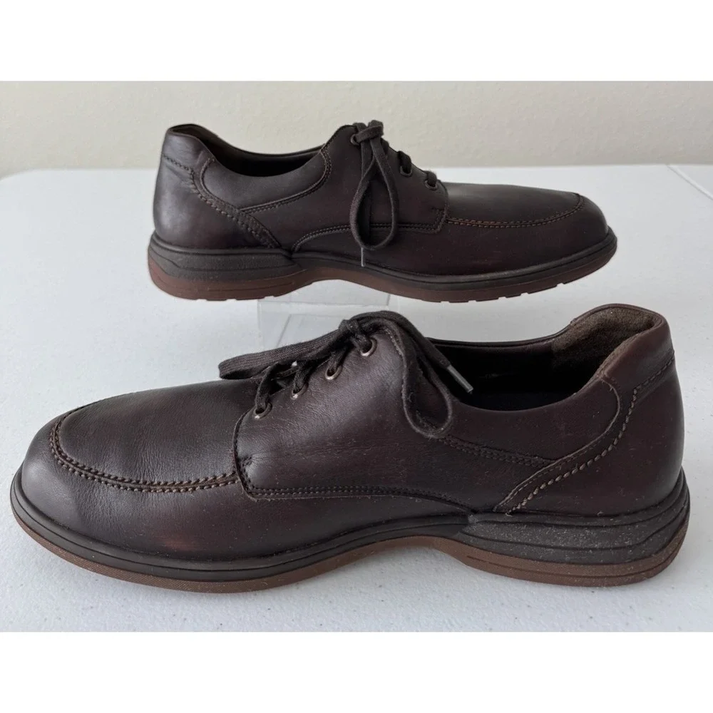 Mephisto Douk Hydroprotect Moc Toe Derby Brown Leather Men's‎ Shoe Size 12 M US
